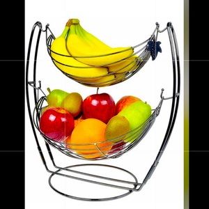 2 TIER DOUBLE HAMMOCK CHROME PRODUCE BAS